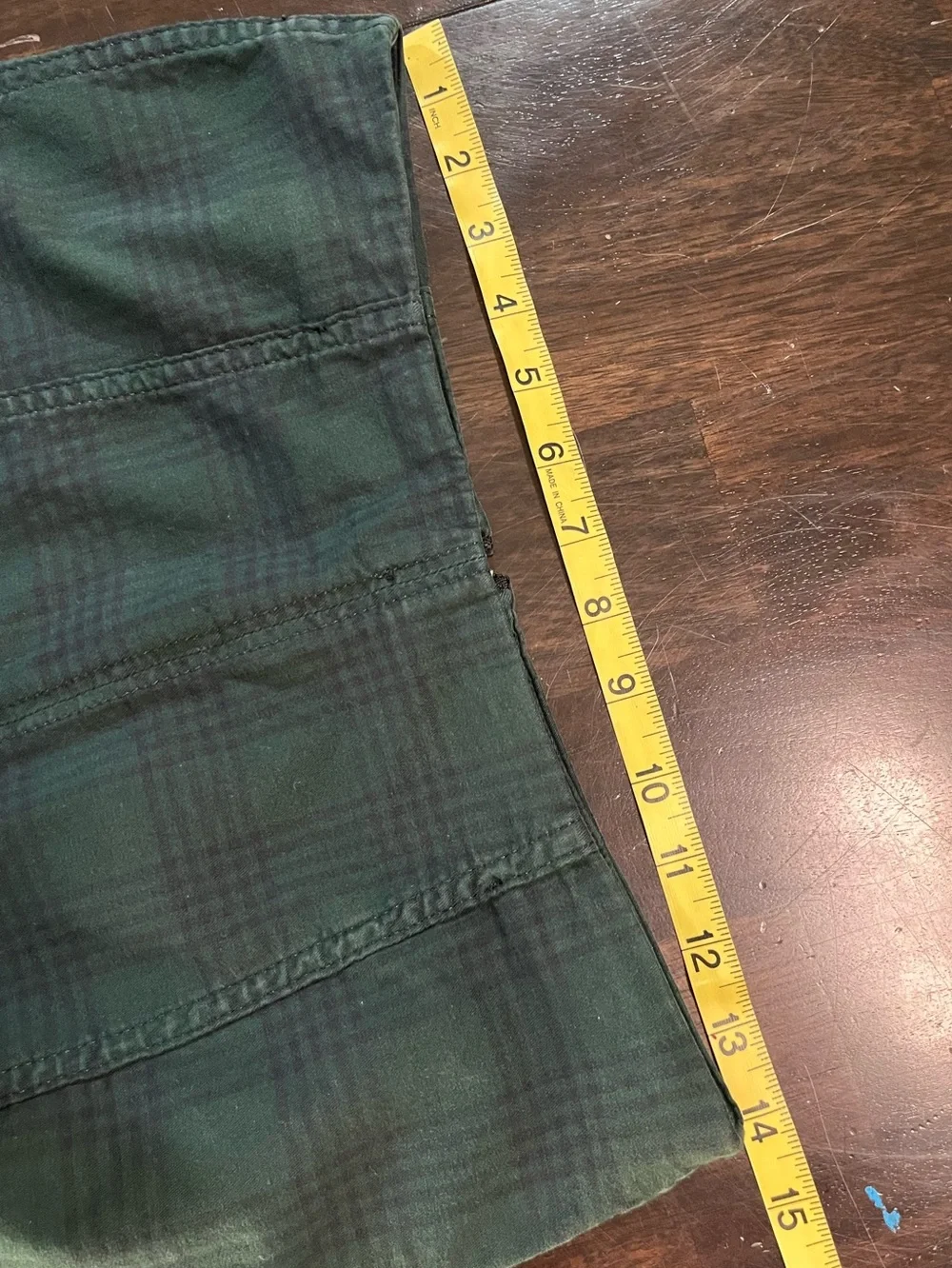 Free People Green Navy Tartan Plaid Mini Skirt, Sz 8